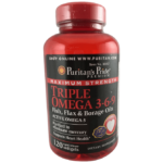 Maximum Strength Triple Omega 3-6-9 Fish, Flax & Borage Oils